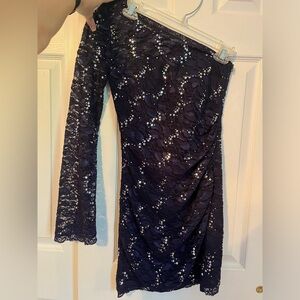 NYE Sequin hearts mini body con dress